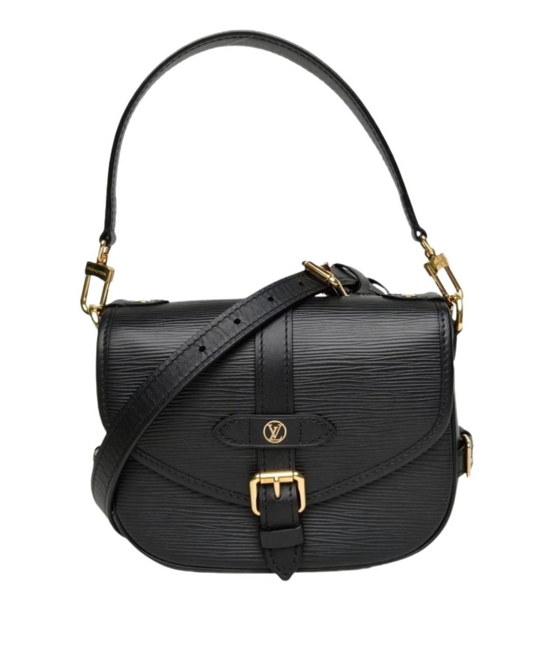 LOUIS VUITTON Черная кожаная сумка через плечо, фото 1