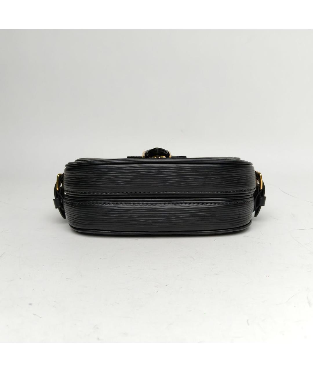 LOUIS VUITTON Черная кожаная сумка через плечо, фото 6
