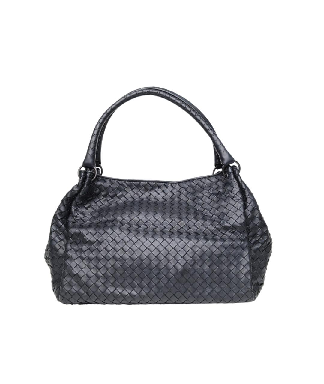 BOTTEGA VENETA Черная кожаная сумка через плечо, фото 10