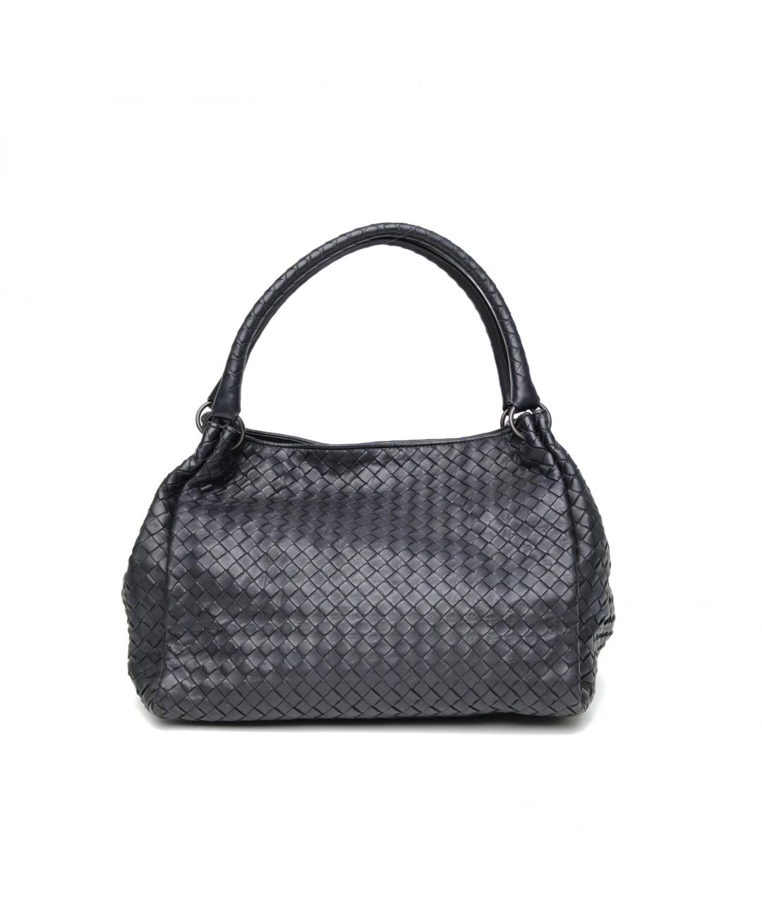 BOTTEGA VENETA Черная кожаная сумка через плечо, фото 4