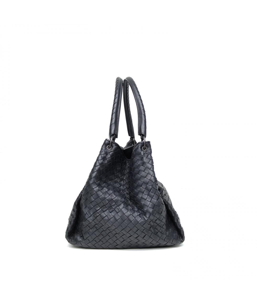 BOTTEGA VENETA Черная кожаная сумка через плечо, фото 5