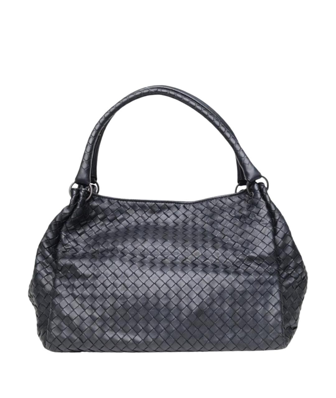 BOTTEGA VENETA Черная кожаная сумка через плечо, фото 1