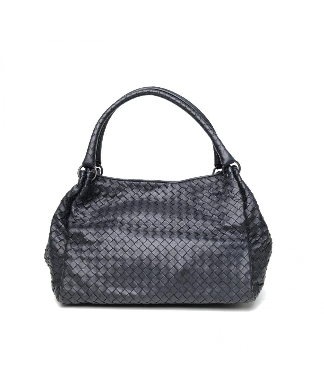 BOTTEGA VENETA Черная кожаная сумка через плечо, фото 2