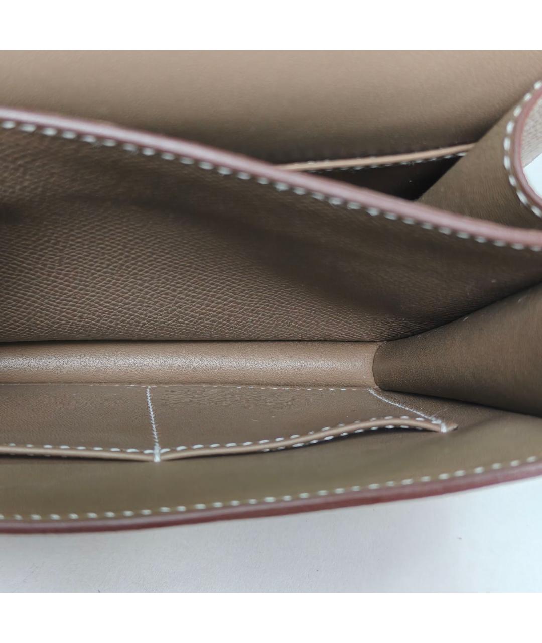 HERMES Коричневая кожаная сумка через плечо, фото 5