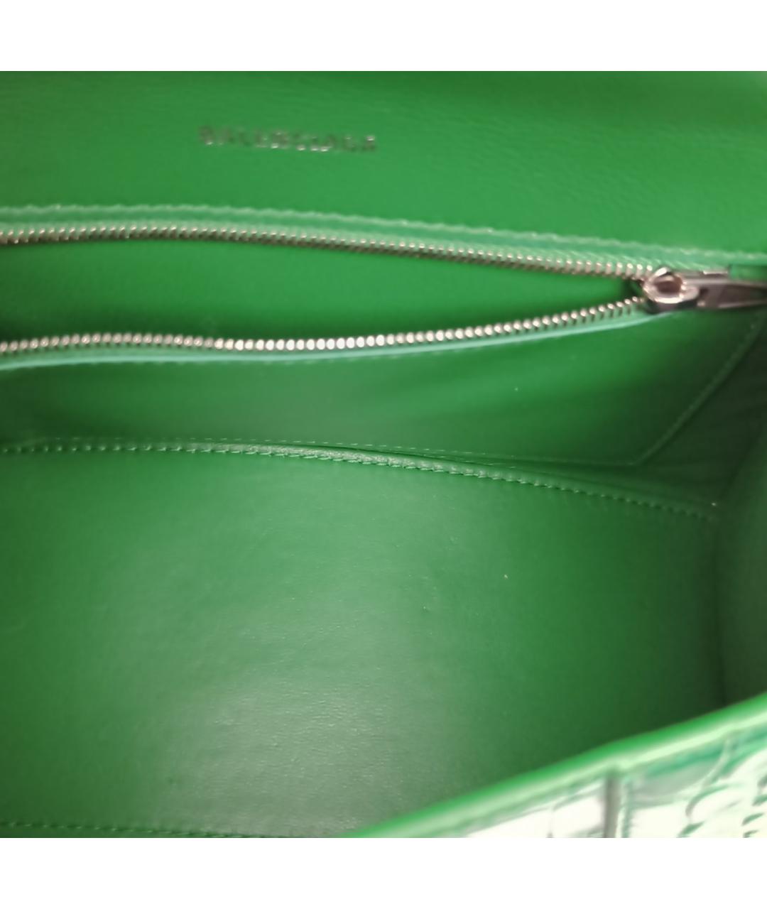 BALENCIAGA Зеленая кожаная сумка через плечо, фото 7