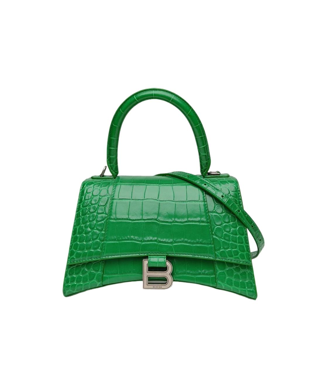 BALENCIAGA Зеленая кожаная сумка через плечо, фото 1