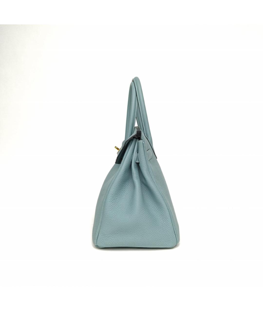 HERMES Синяя кожаная сумка через плечо, фото 3