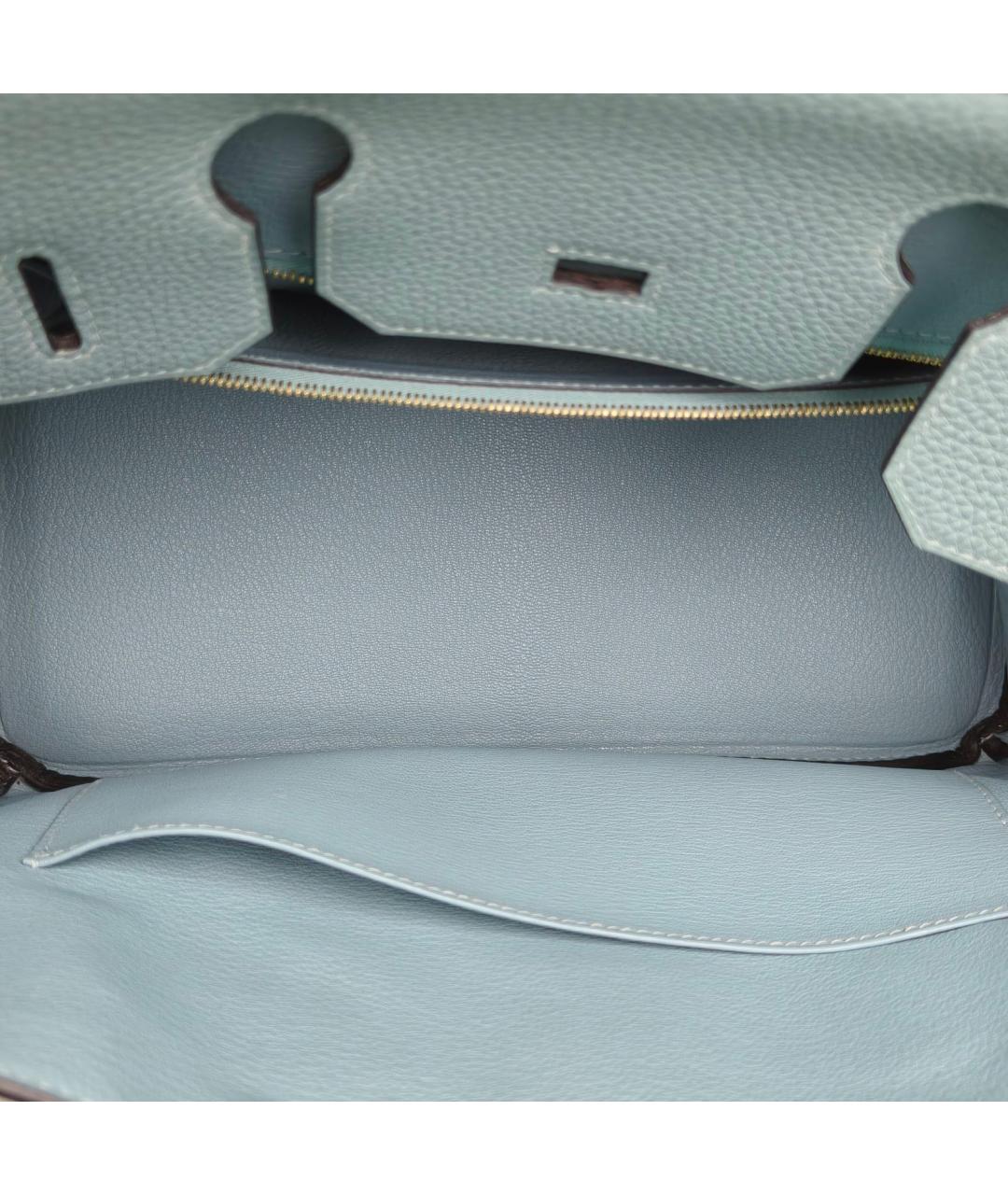 HERMES Синяя кожаная сумка через плечо, фото 7