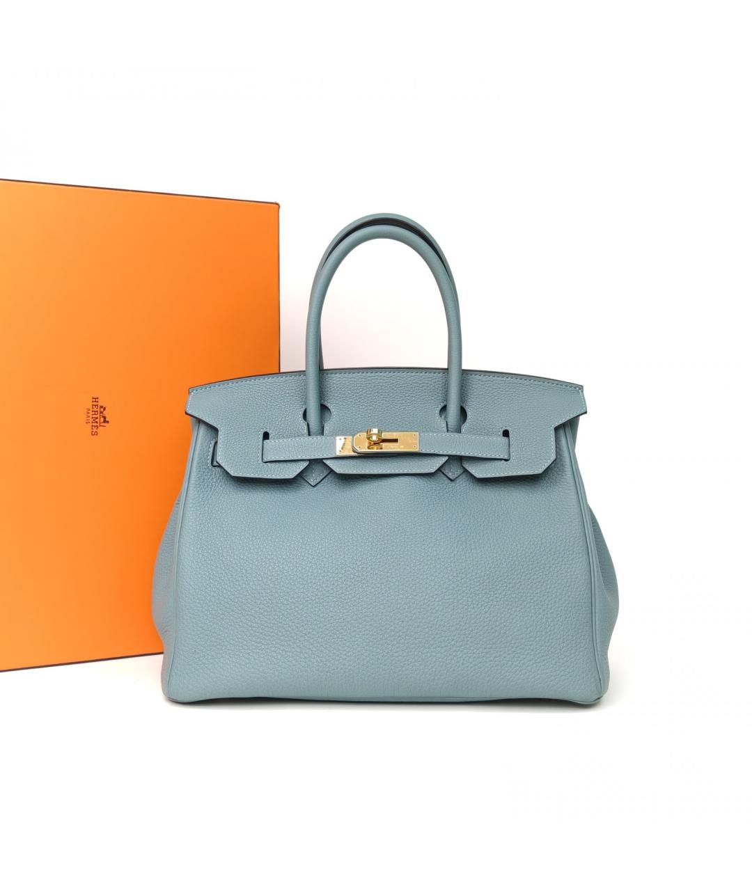 HERMES Синяя кожаная сумка через плечо, фото 9