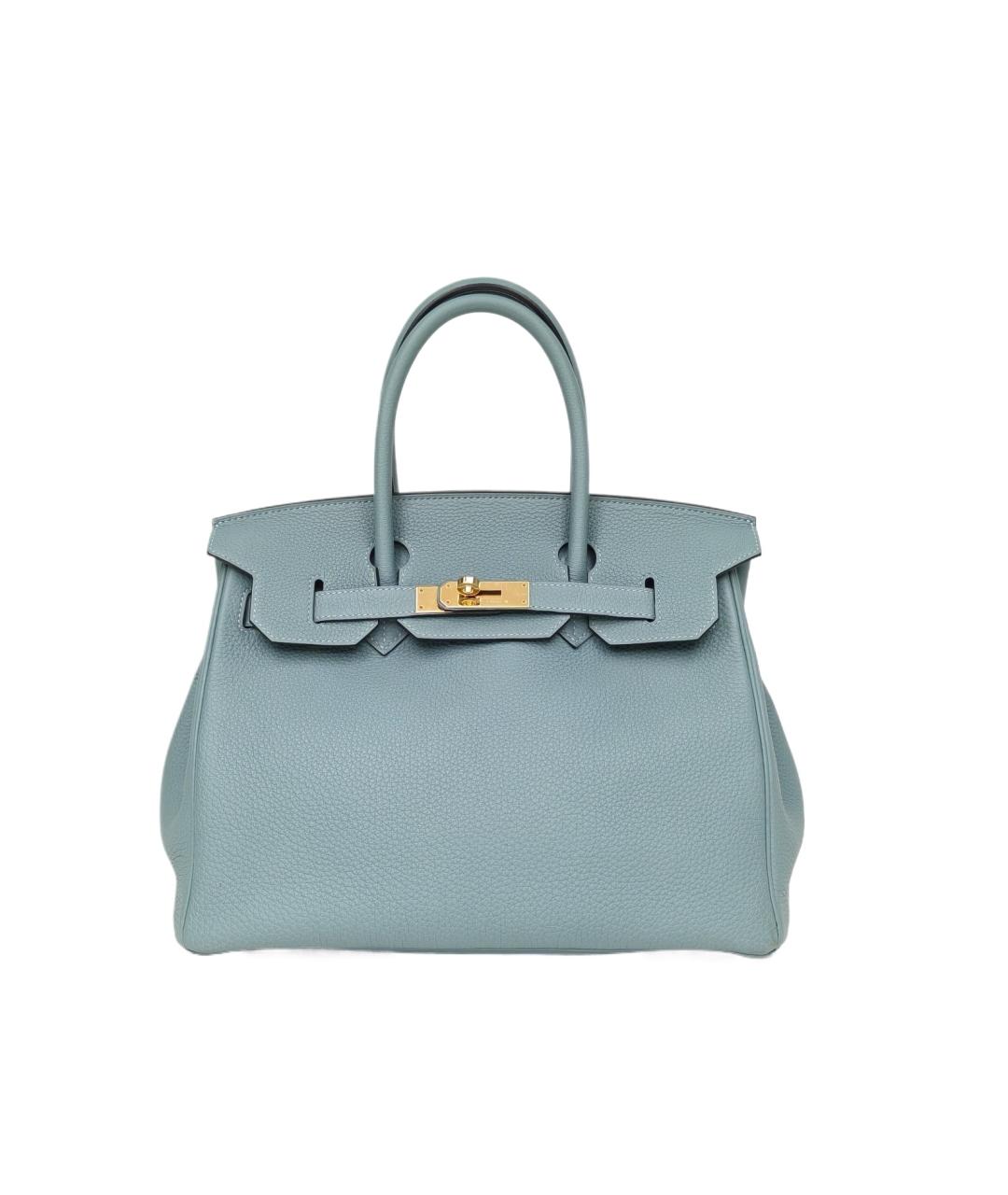 HERMES Синяя кожаная сумка через плечо, фото 1