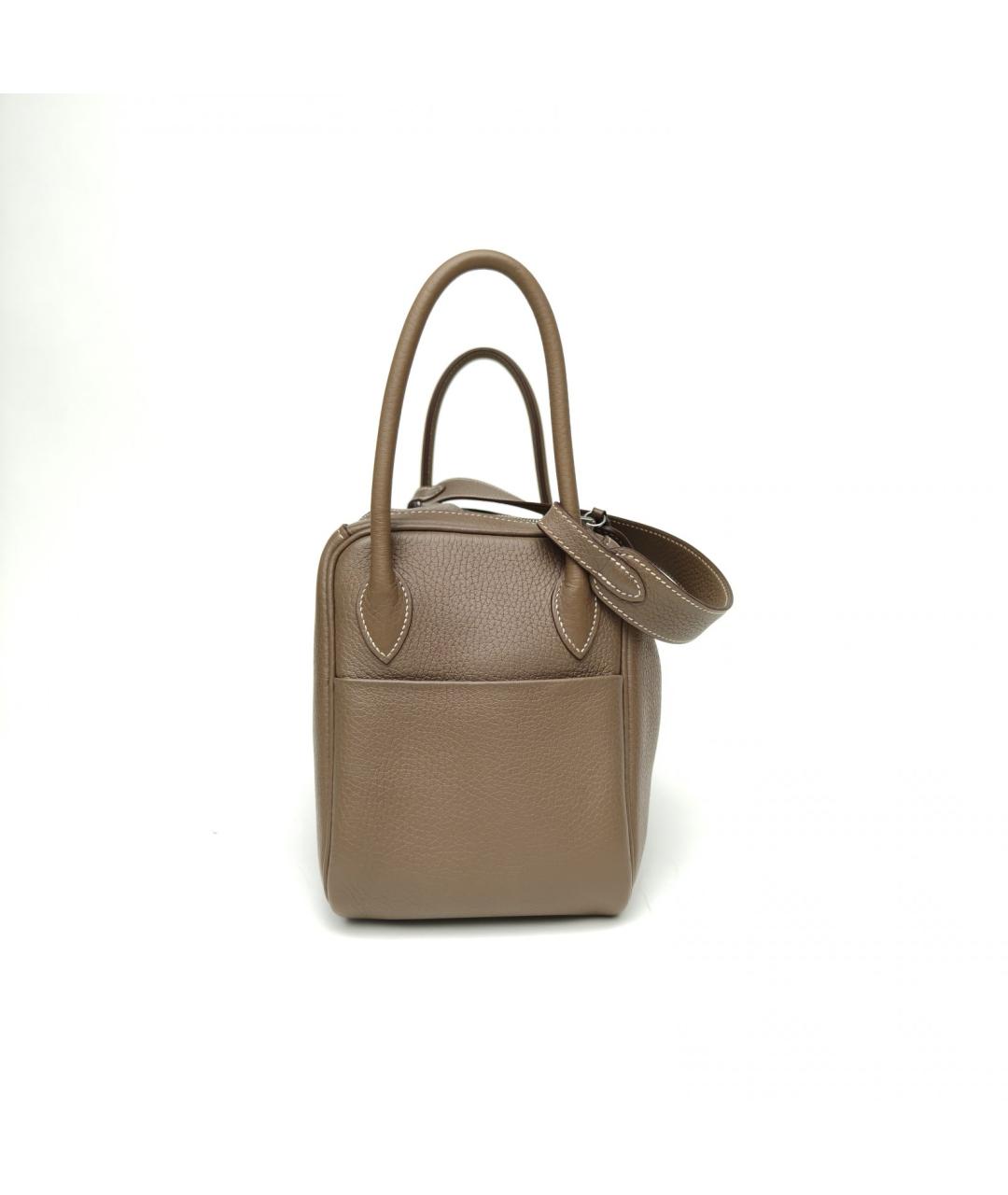 HERMES Серая кожаная сумка через плечо, фото 5