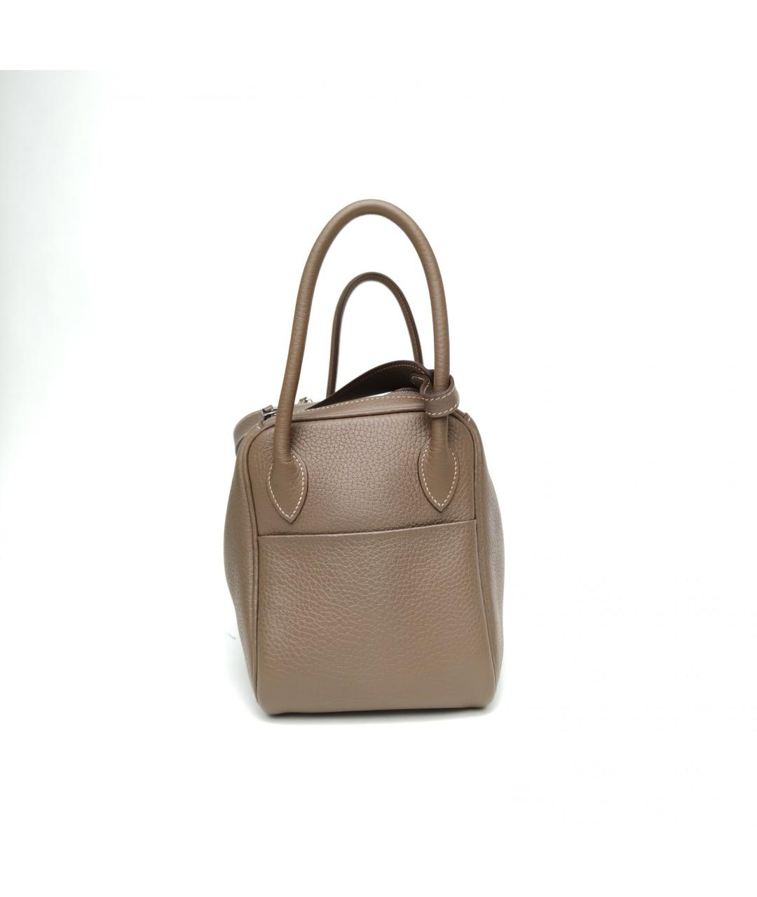 HERMES Серая кожаная сумка через плечо, фото 3