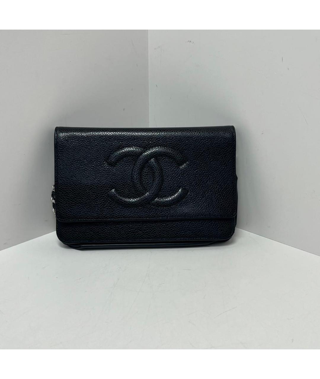 CHANEL Черная кожаная сумка через плечо, фото 9