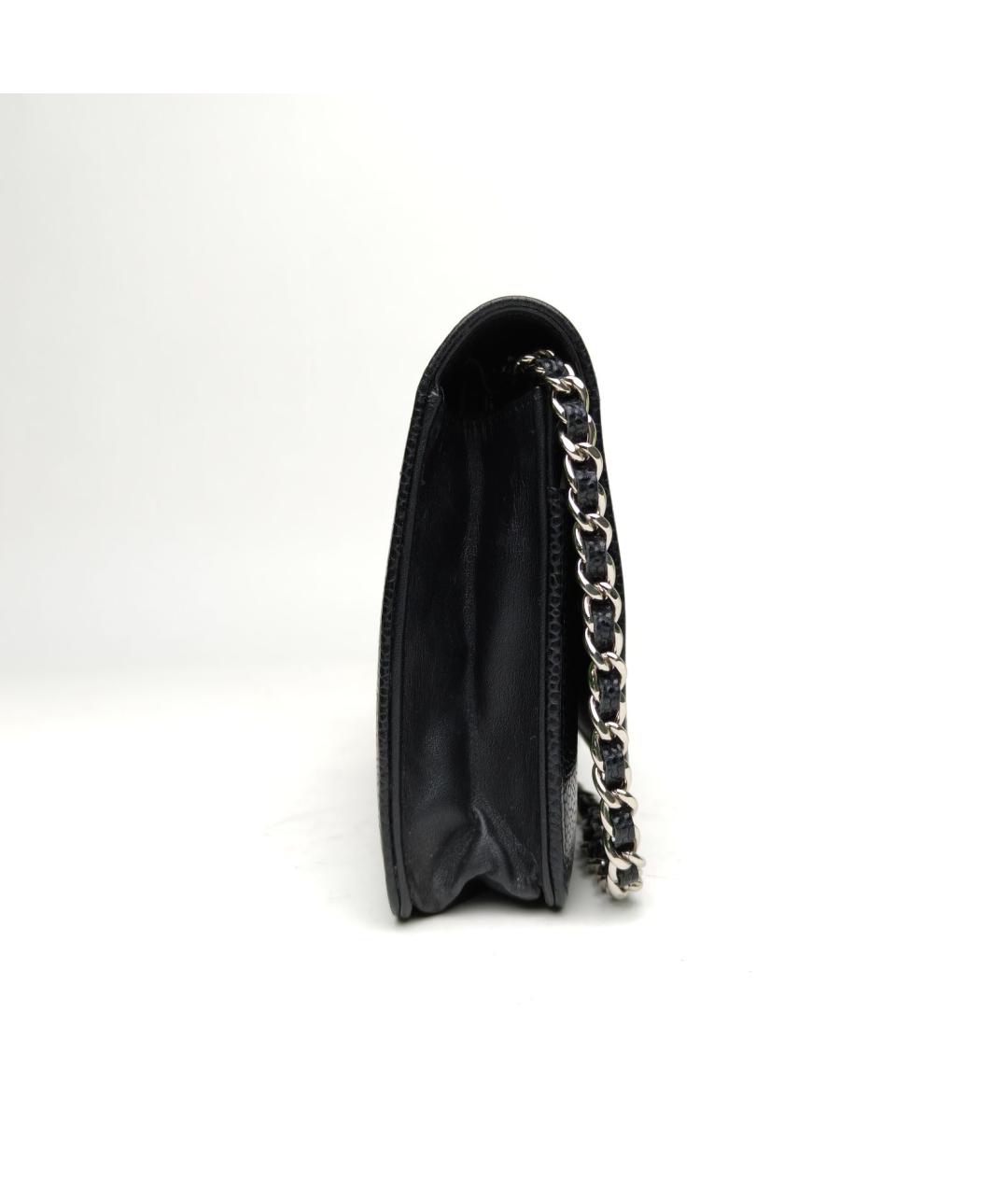CHANEL Черная кожаная сумка через плечо, фото 3
