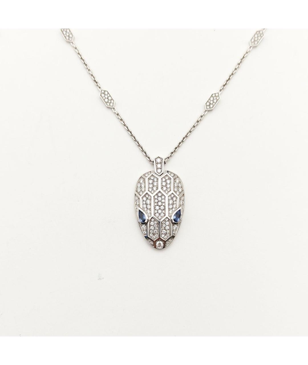 BVLGARI Серебряное колье из белого золота, фото 2