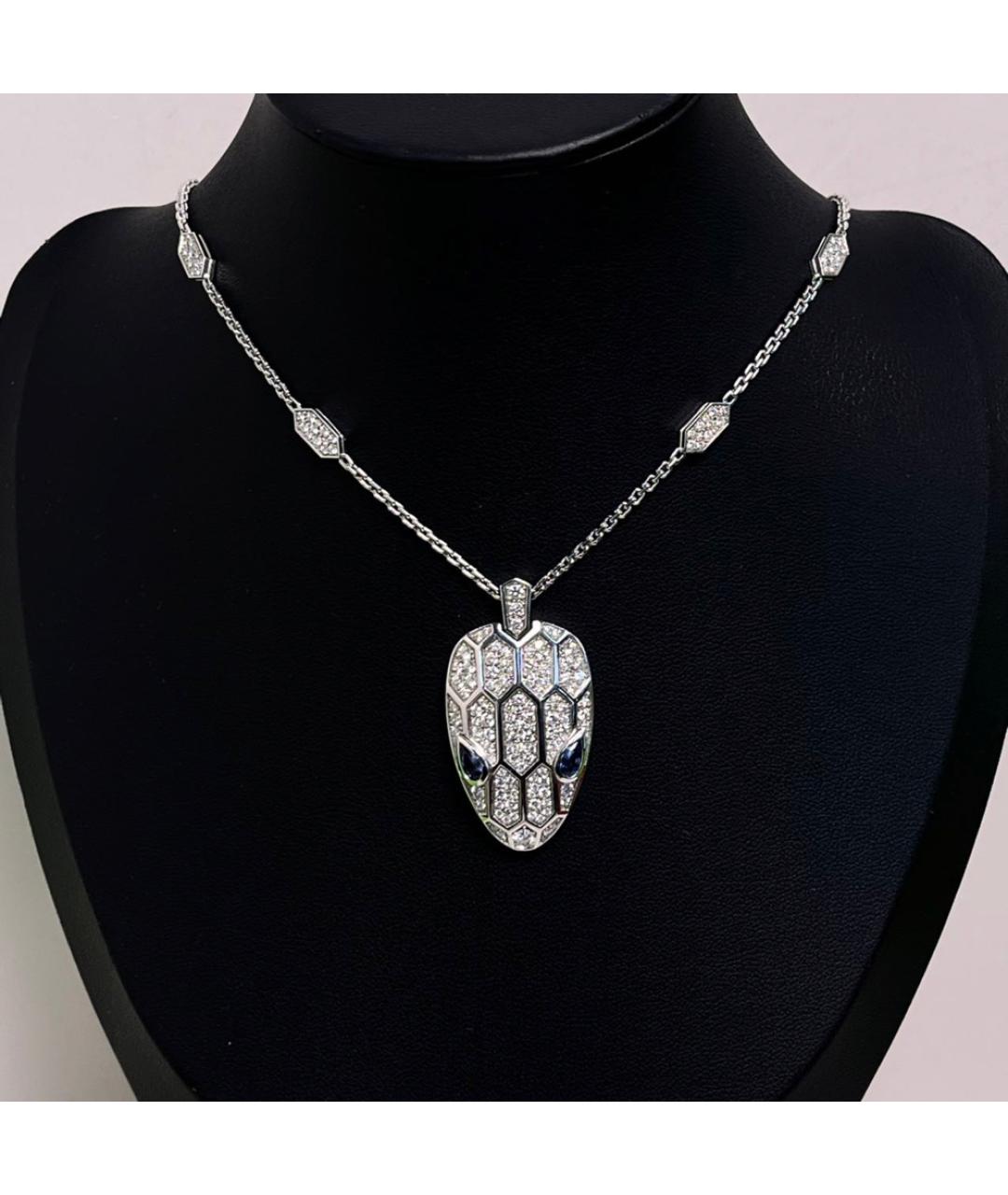 BVLGARI Серебряное колье из белого золота, фото 7