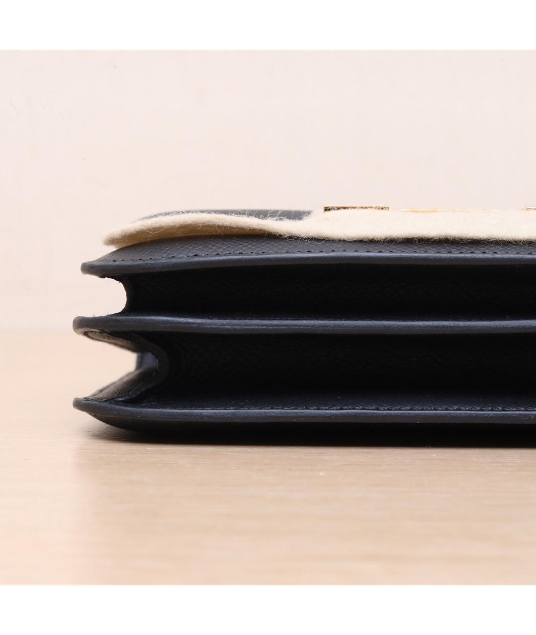 HERMES Черная кожаная сумка через плечо, фото 9