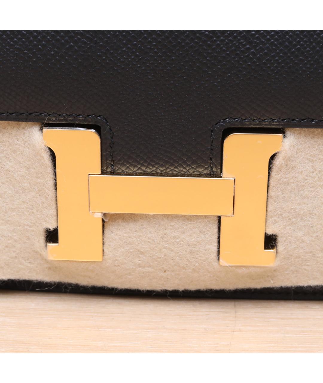 HERMES Черная кожаная сумка через плечо, фото 8