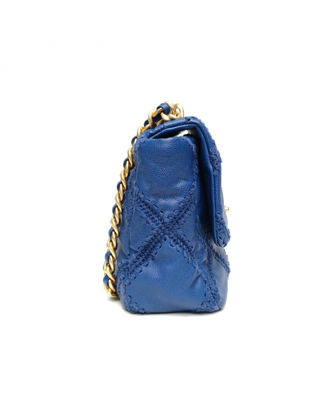 CHANEL Синяя кожаная сумка через плечо, фото 5