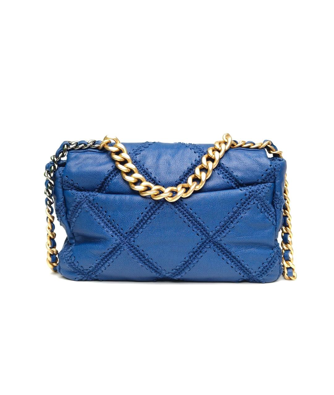CHANEL Синяя кожаная сумка через плечо, фото 4