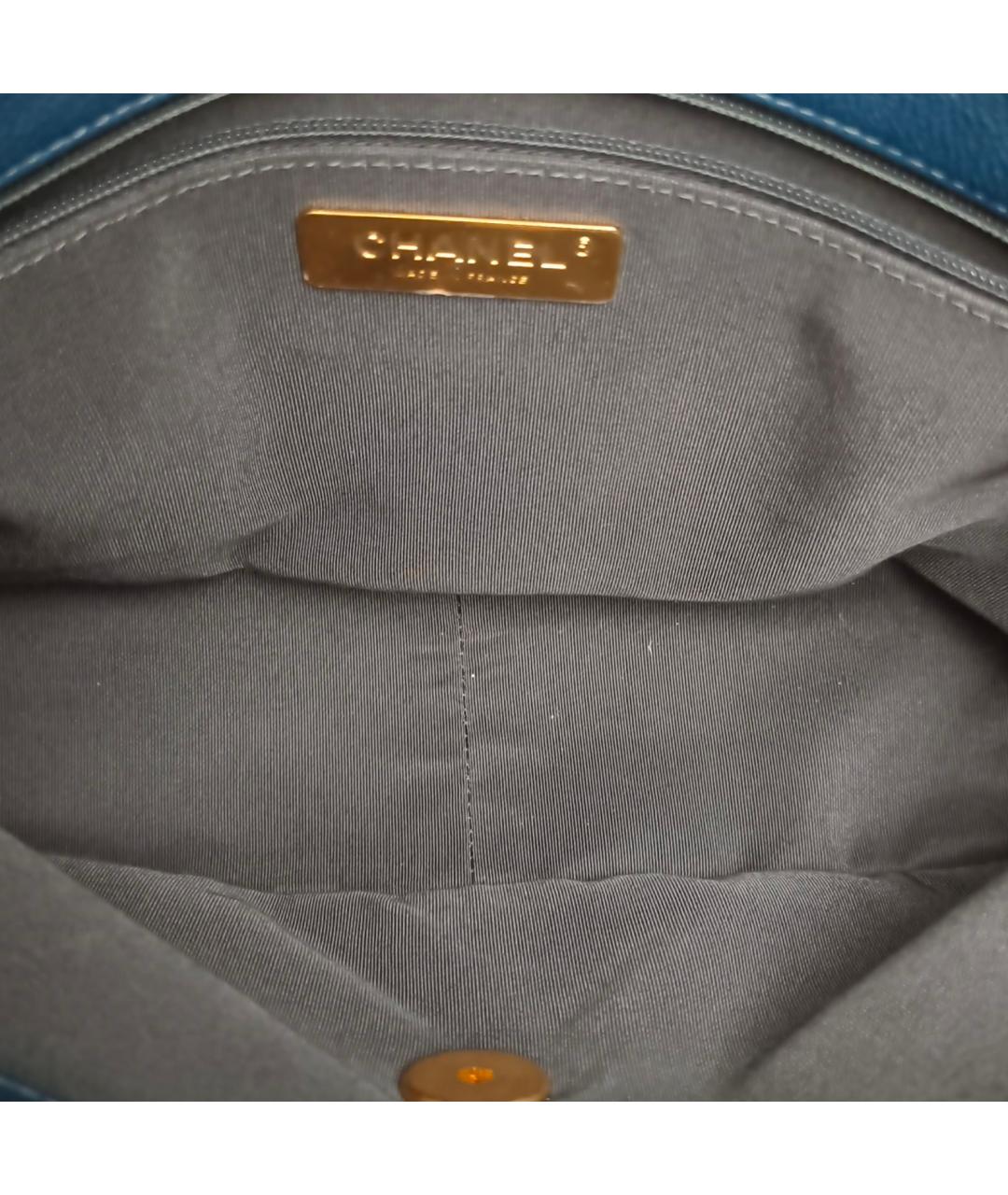CHANEL Синяя кожаная сумка через плечо, фото 8