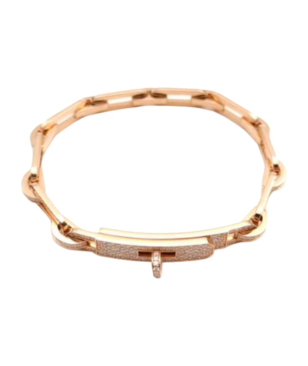 HERMES Золотой браслет из розового золота, фото 1