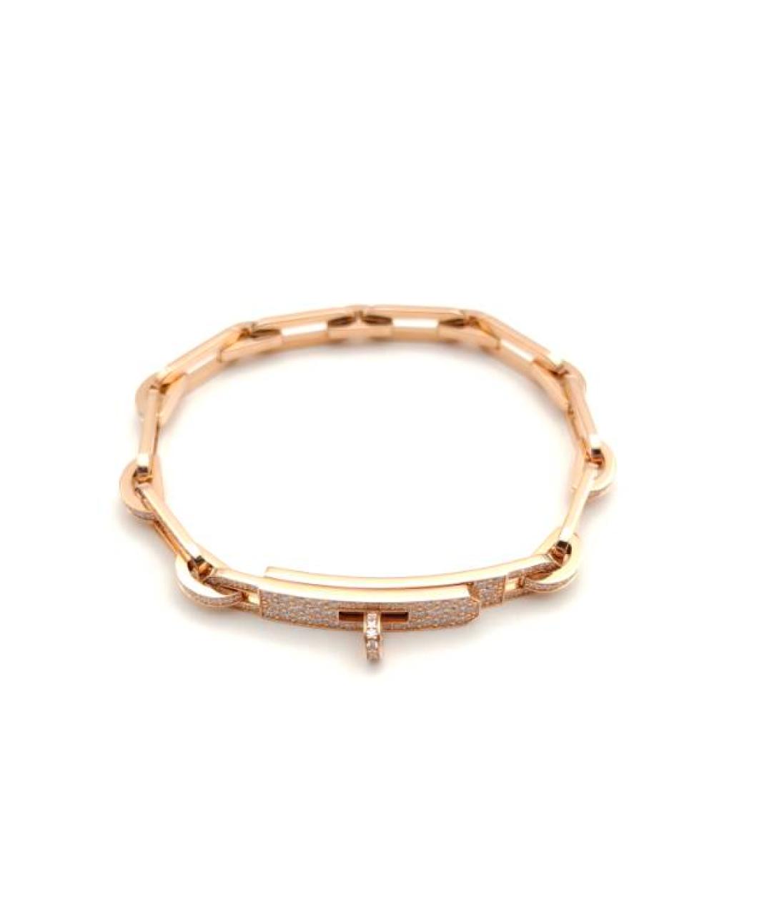 HERMES Золотой браслет из розового золота, фото 10