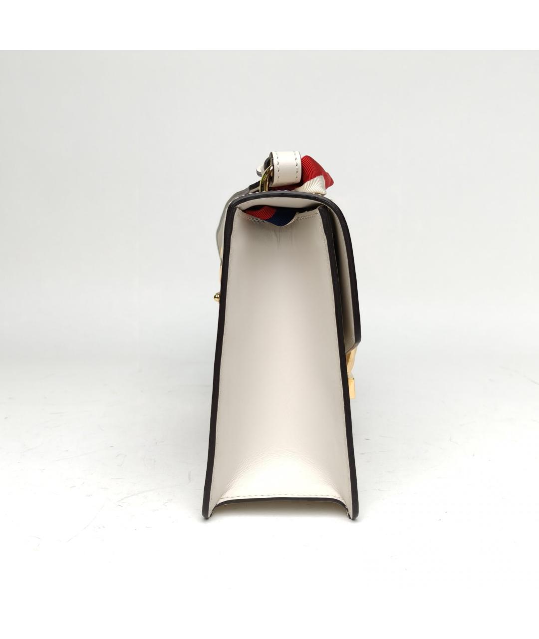 GUCCI Белая кожаная сумка через плечо, фото 5