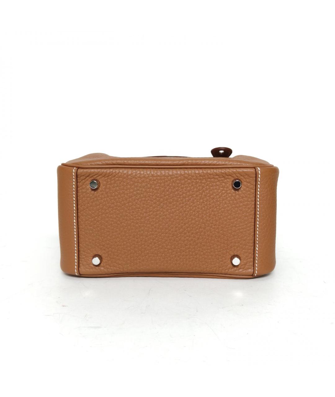 HERMES Коричневая кожаная сумка через плечо, фото 6