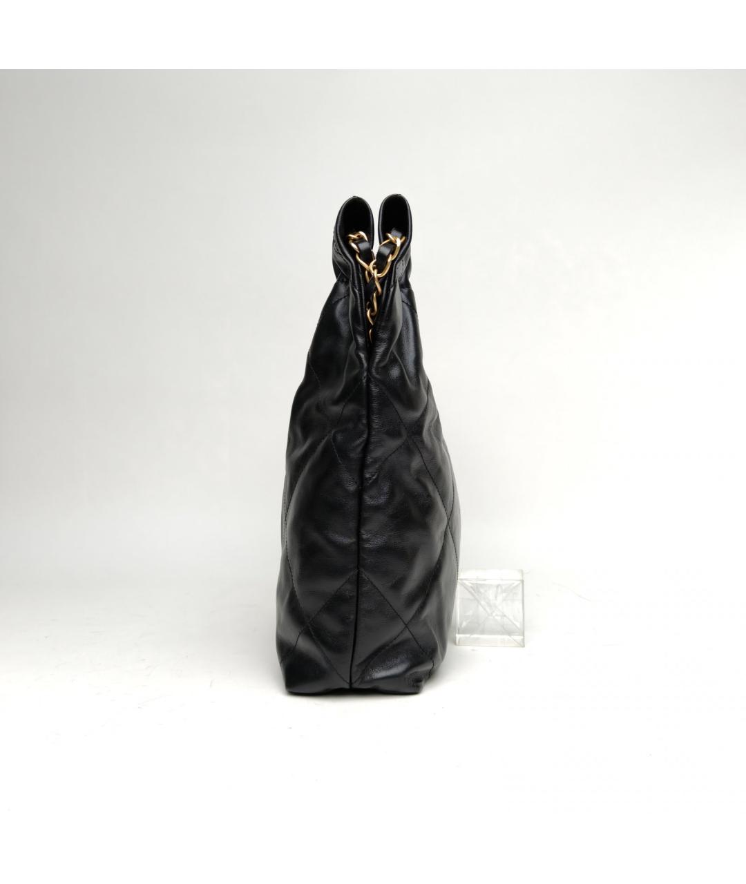 CHANEL Черная кожаная сумка через плечо, фото 5