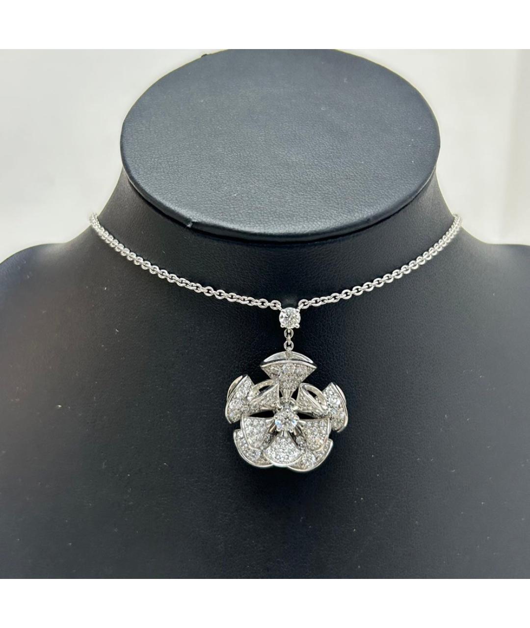 BVLGARI Серебряное колье из белого золота, фото 8