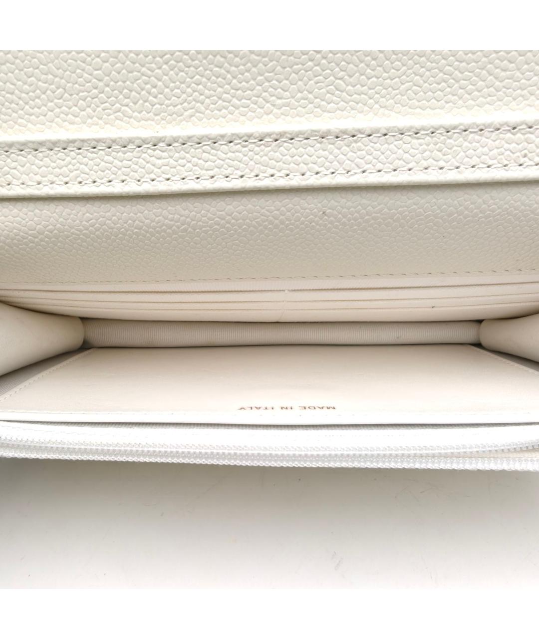 CHANEL Белая кожаная сумка через плечо, фото 8