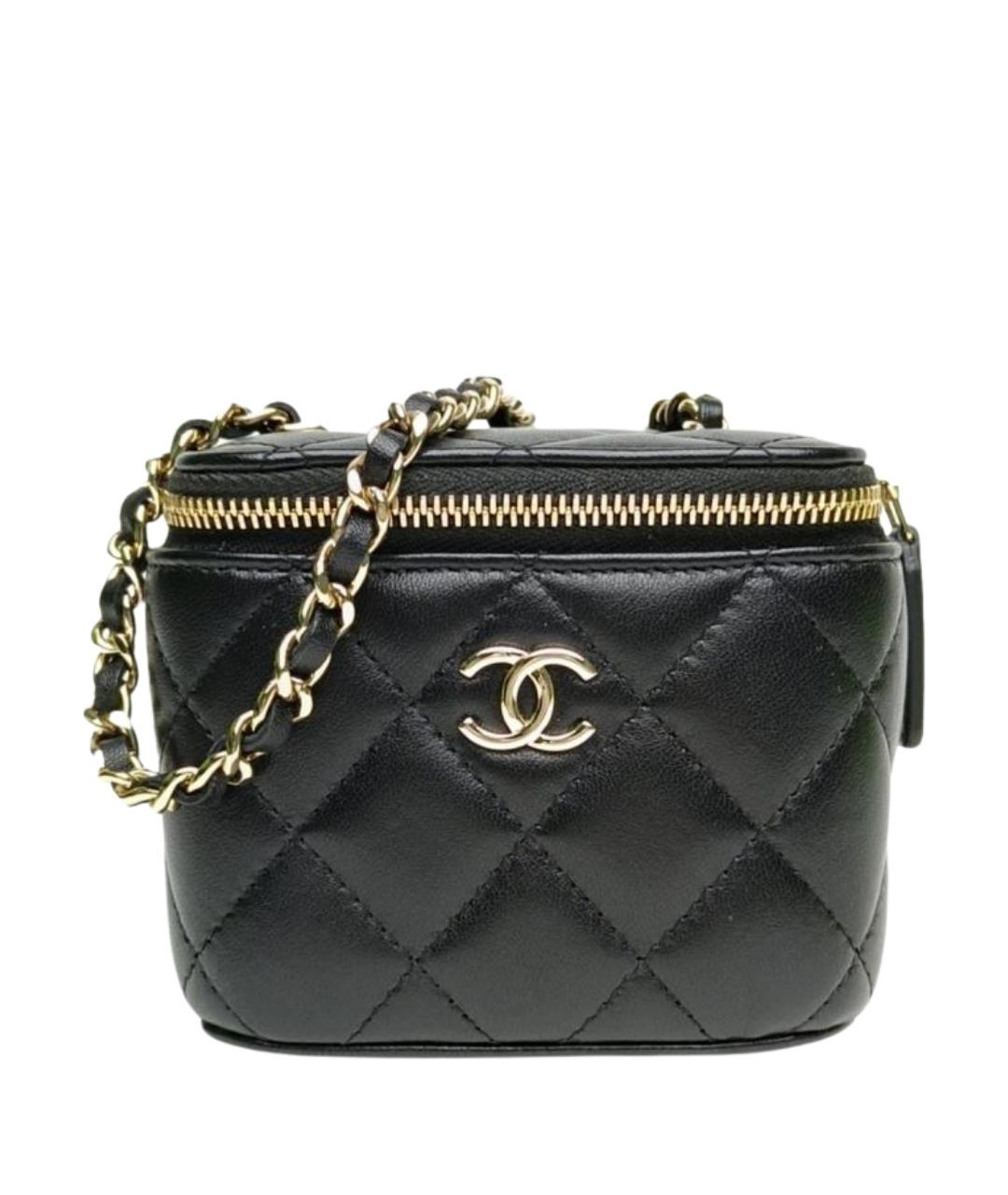 CHANEL Черная кожаная сумка через плечо, фото 1