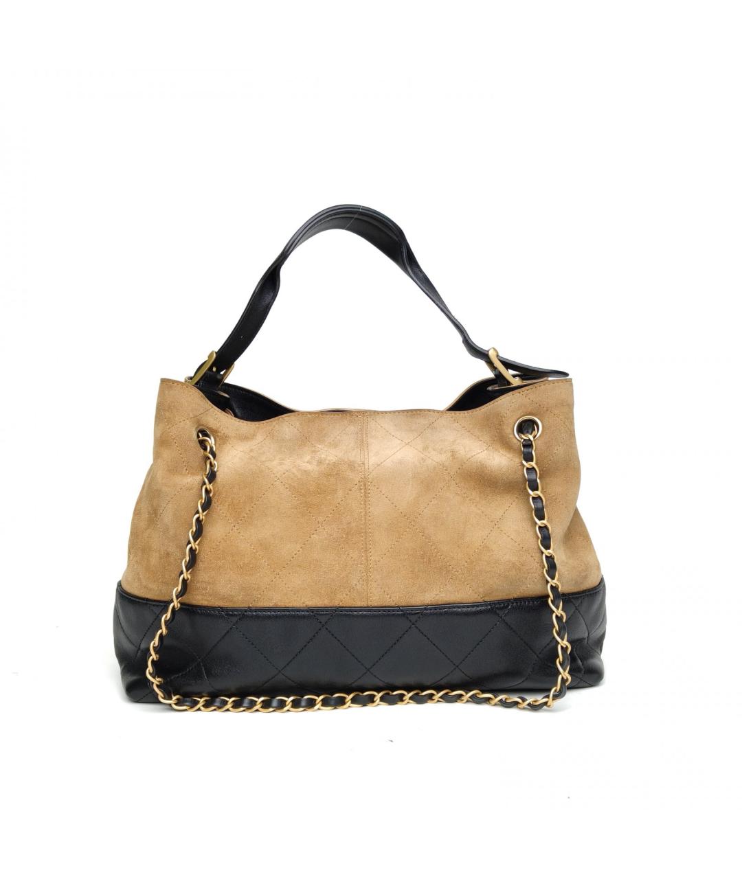 CHANEL Бежевая замшевая сумка через плечо, фото 4