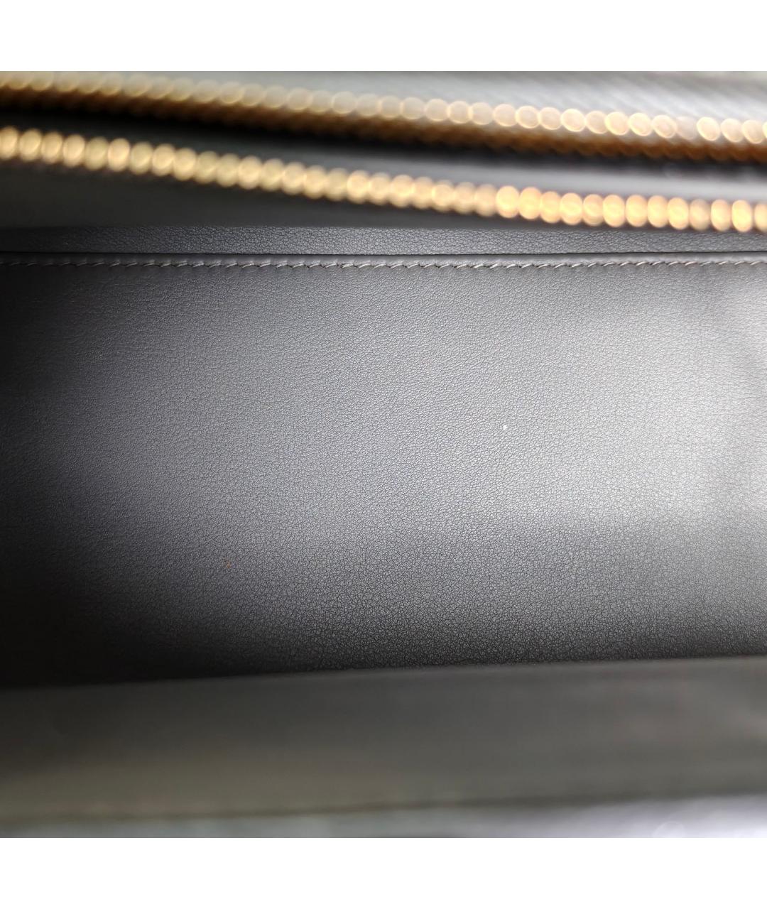 HERMES Серая кожаная сумка через плечо, фото 8