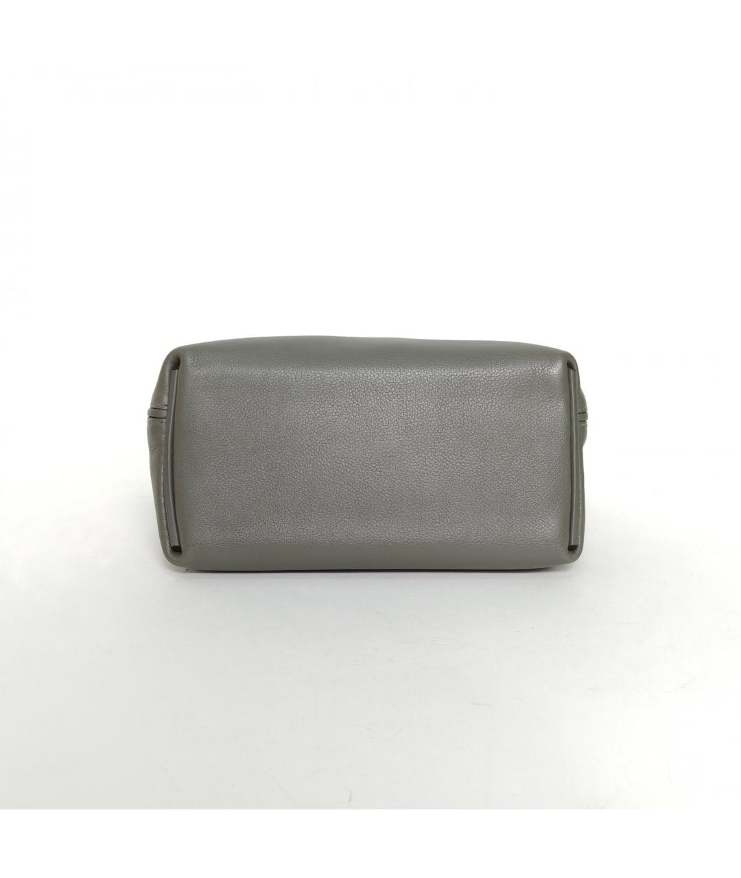 HERMES Серая кожаная сумка через плечо, фото 6