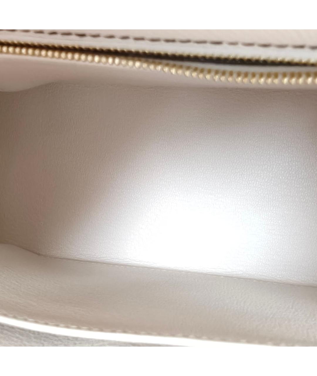 HERMES Белая кожаная сумка с короткими ручками, фото 8