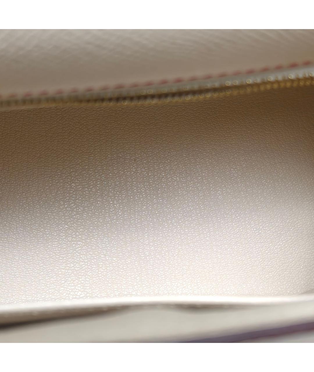 HERMES Белая кожаная сумка с короткими ручками, фото 8