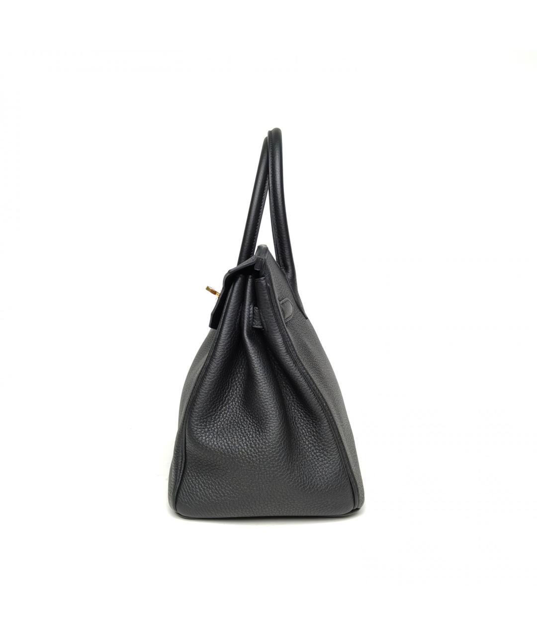 HERMES Черная кожаная сумка с короткими ручками, фото 7