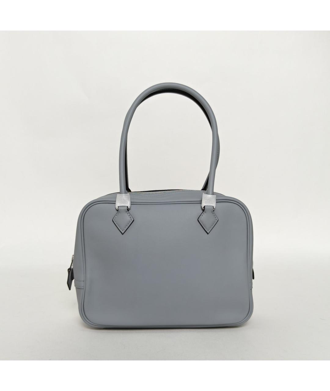 HERMES Серая кожаная сумка через плечо, фото 4