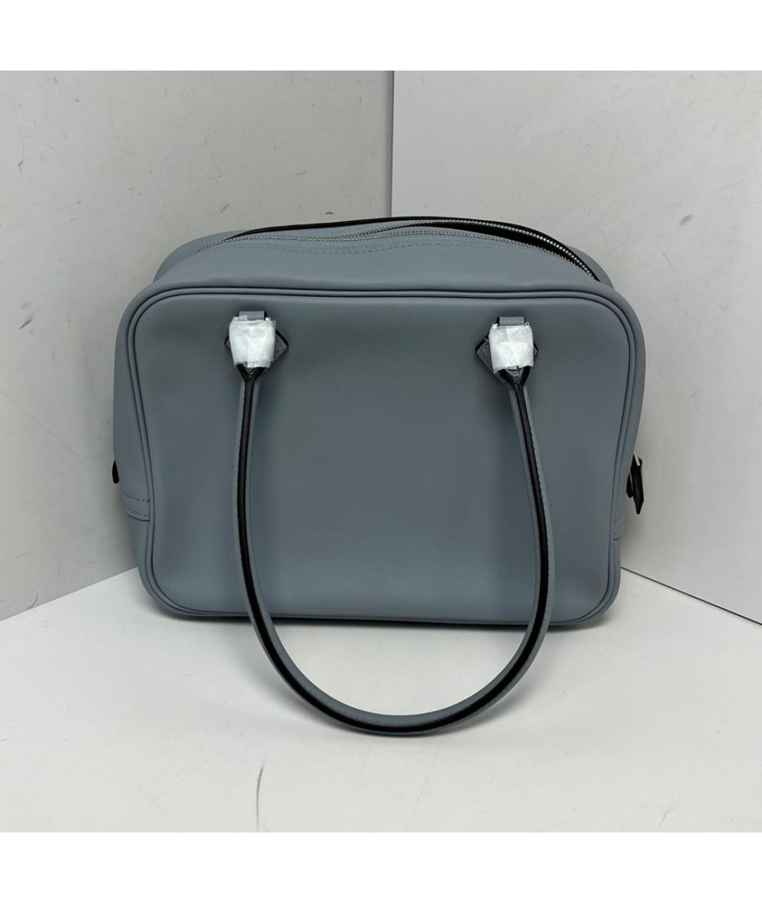 HERMES Серая кожаная сумка через плечо, фото 8