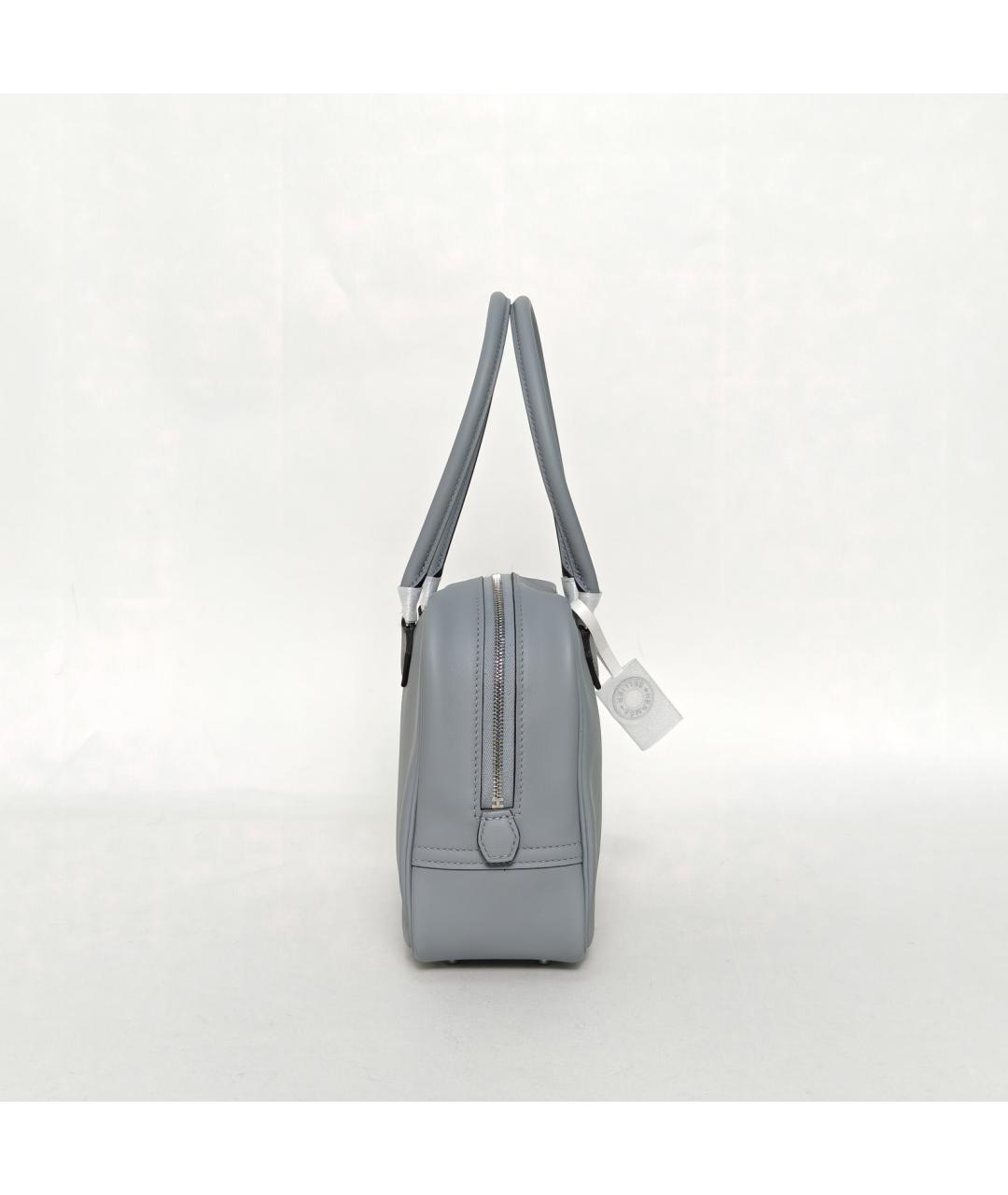 HERMES Серая кожаная сумка через плечо, фото 3