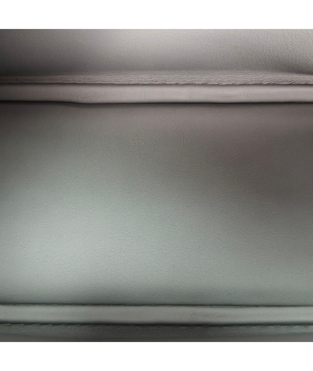 HERMES Серая кожаная сумка через плечо, фото 7