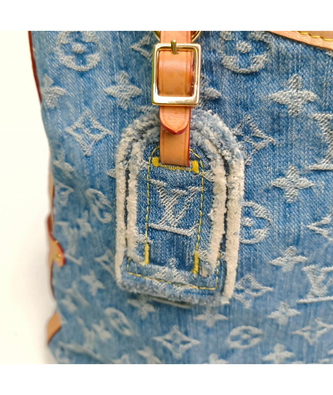LOUIS VUITTON Синяя деним сумка через плечо, фото 7