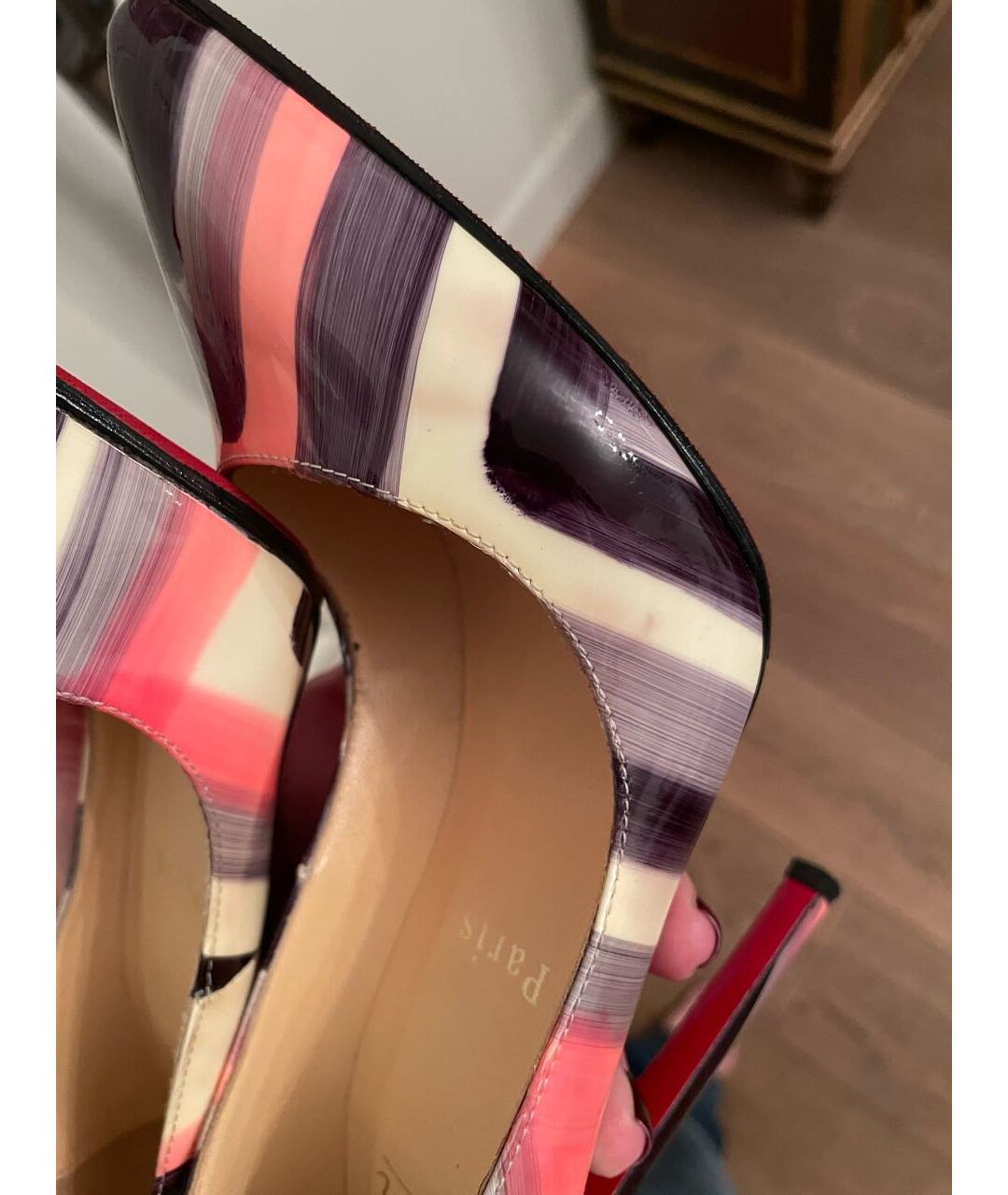 CHRISTIAN LOUBOUTIN Мульти туфли из лакированной кожи, фото 8