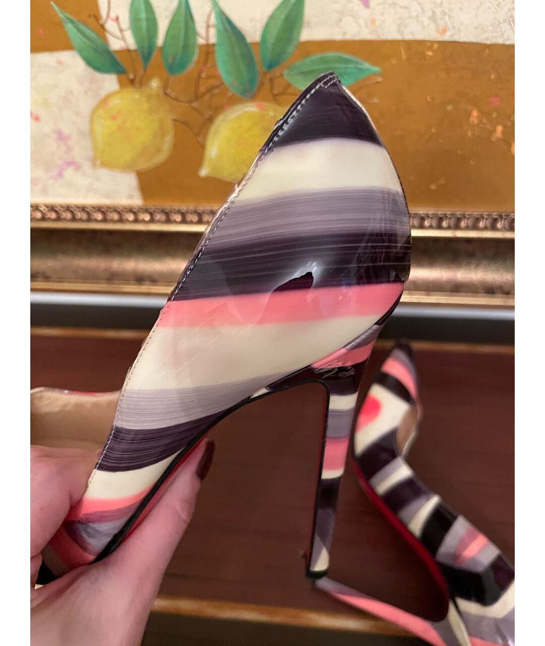 CHRISTIAN LOUBOUTIN Мульти туфли из лакированной кожи, фото 7