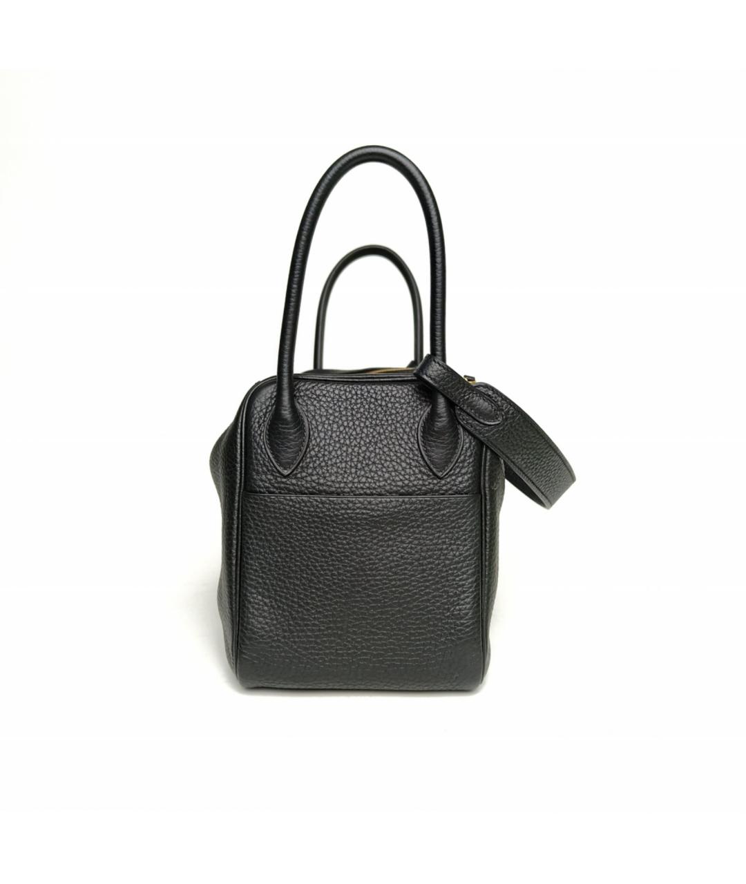 HERMES Черная кожаная сумка через плечо, фото 7