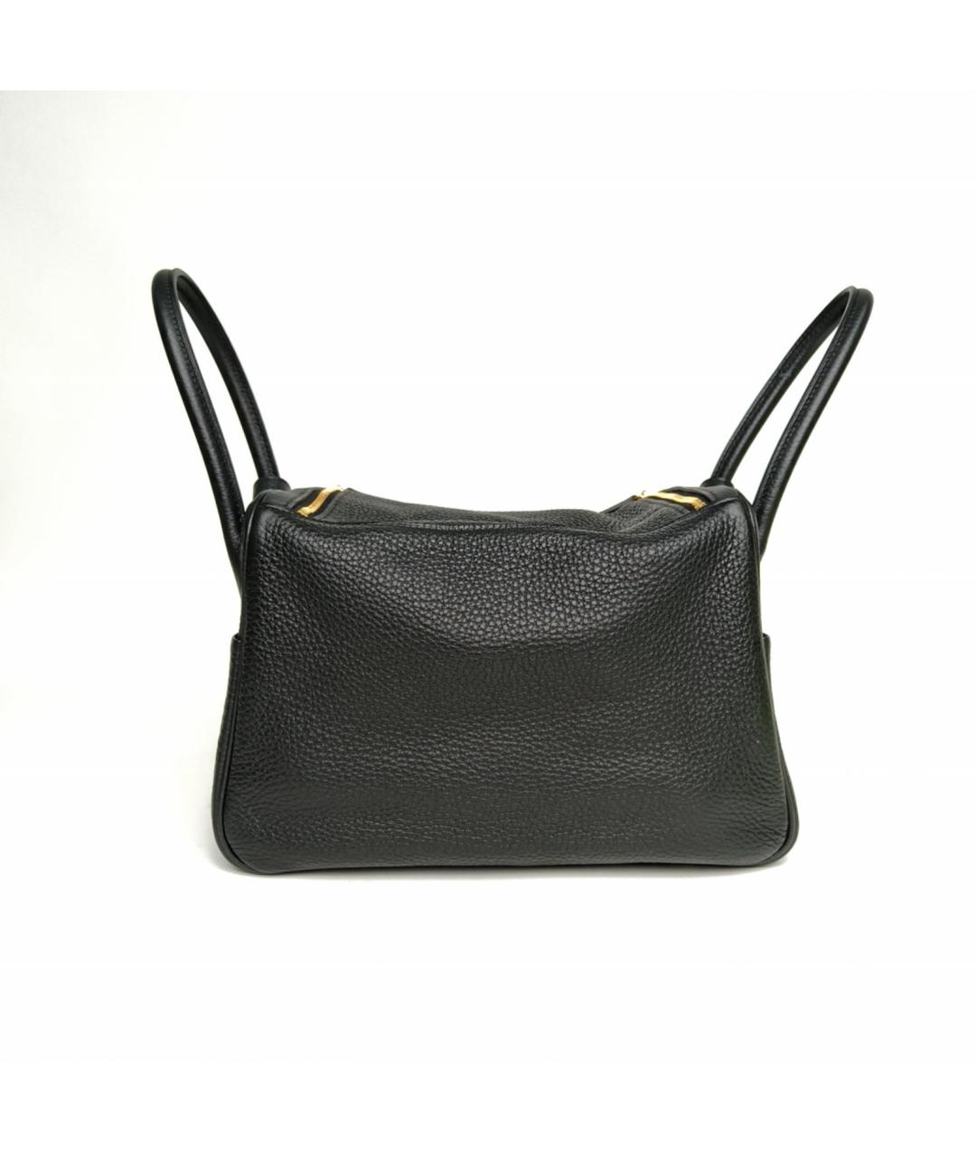 HERMES Черная кожаная сумка через плечо, фото 6