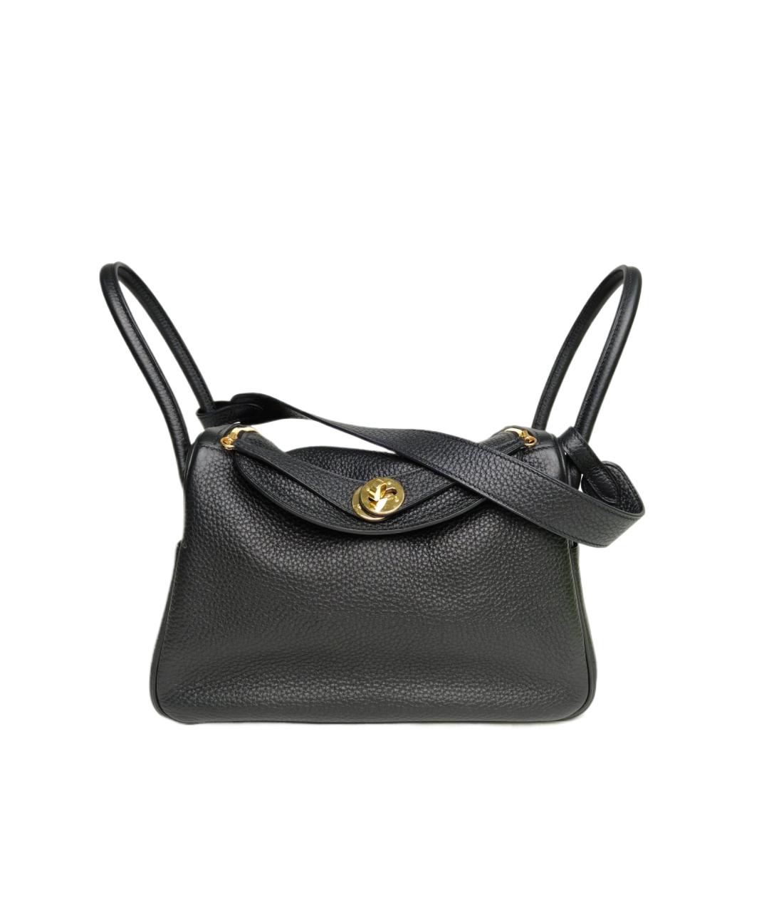 HERMES Черная кожаная сумка через плечо, фото 9