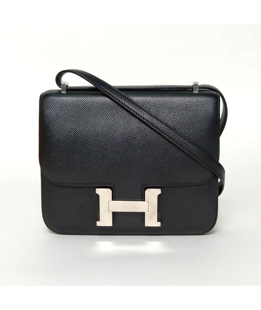 HERMES Черная кожаная сумка через плечо, фото 2